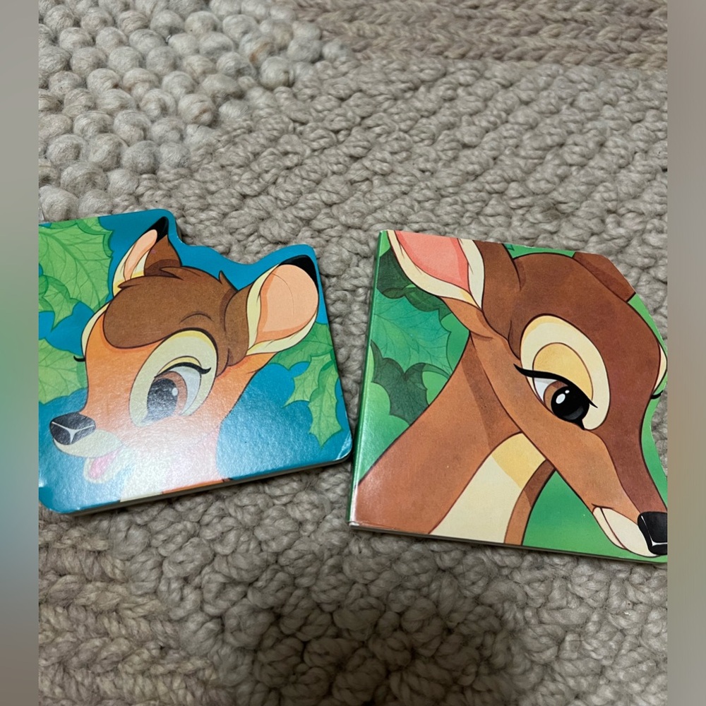 2 Vintage Disney Bambi Books, Board Books